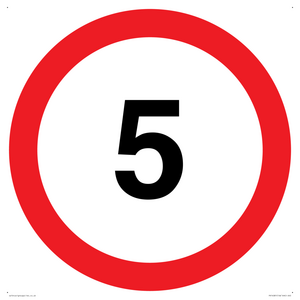 5mph or 5kph road speed sign